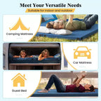 Matelas de camping en mousse à mémoire de forme avec base antidérapante et sac de transport