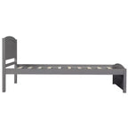 Lit plateforme simple avec cadre et pieds en pin