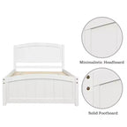 Lit plateforme simple avec cadre et pieds en pin