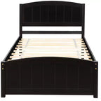 Lit plateforme simple avec cadre et pieds en pin