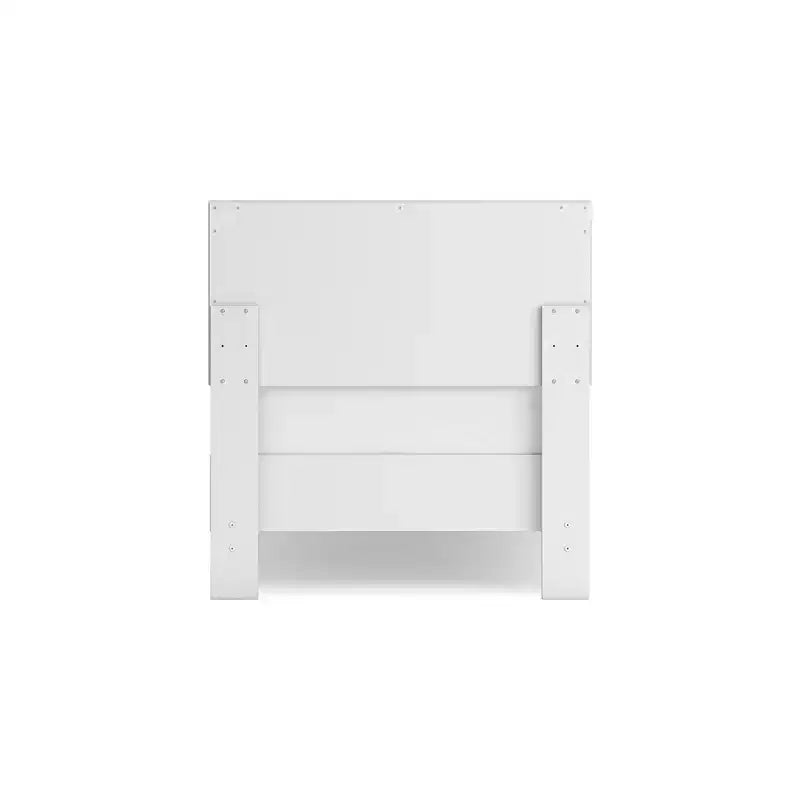 Scalloped Panel Headboard in Matte White Finish