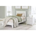 Scalloped Panel Headboard in Matte White Finish