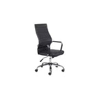 Chaise de bureau réglable en similicuir noir