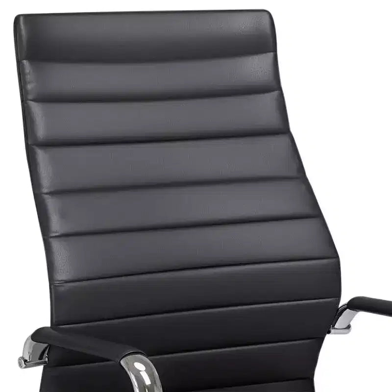 Black Faux Leather Adjustable Office Chair