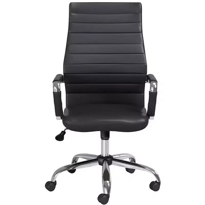 Black Faux Leather Adjustable Office Chair