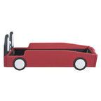 Lit plateforme simple en forme de voiture de course avec roulettes