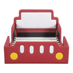 Lit plateforme simple en forme de voiture de course avec roulettes