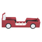 Lit plateforme simple en forme de voiture de course avec roulettes
