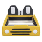 Lit plateforme simple en forme de voiture de course avec roulettes
