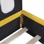 Lit plateforme simple en forme de voiture de course avec roulettes
