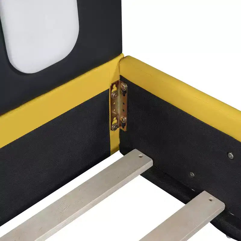 Twin Size Race Car-Shaped Platform Bed with Wheels