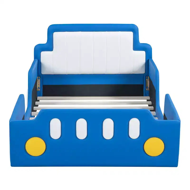 Twin Size Race Car-Shaped Platform Bed with Wheels