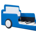 Lit plateforme simple en forme de voiture de course avec roulettes