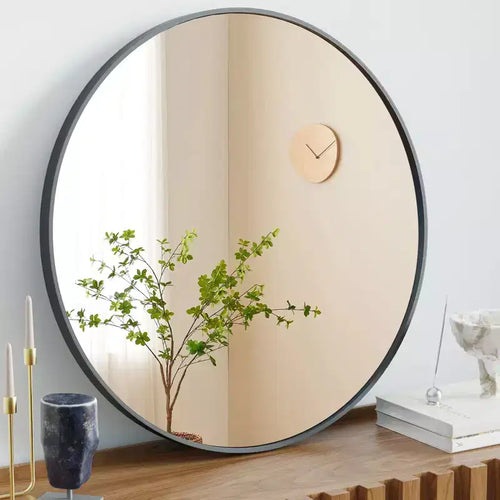 20 Inch Circular Wall Mirror, Hanging Mirror for Above Sink, Bathroom Hanging Mirror