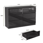 Commode 6 tiroirs au fini lustré