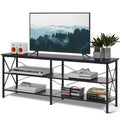 70 Inch TV Stand for Living Room & Bedroom, 63 Media Console with 3-Tier Storage Shelves