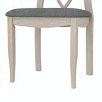 Chaises de salle à manger rustiques en bois avec assise rembourrée et dossier ajouré