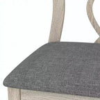 Chaises de salle à manger rustiques en bois avec assise rembourrée et dossier ajouré