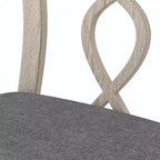 Chaises de salle à manger rustiques en bois avec assise rembourrée et dossier ajouré