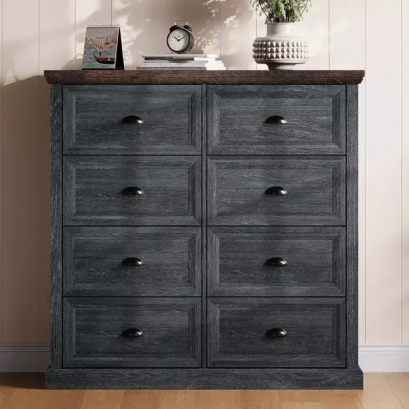 Farmhouse Drawer Dresser with Storage Drawers