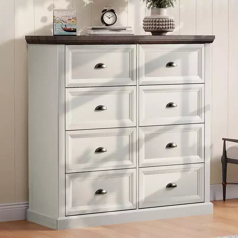 Farmhouse Drawer Dresser with Storage Drawers