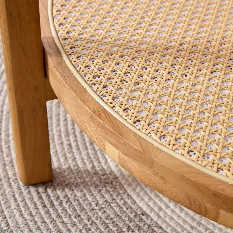 Modern Round Coffee Table with Glass Top