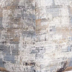 Pouffe/Ottoman abstrait en coton bleu de 45 cm