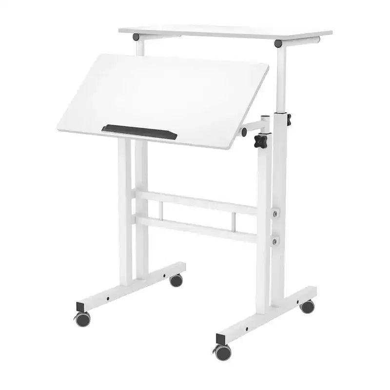 Adjustable Height Mobile Standing Desk with Wheels