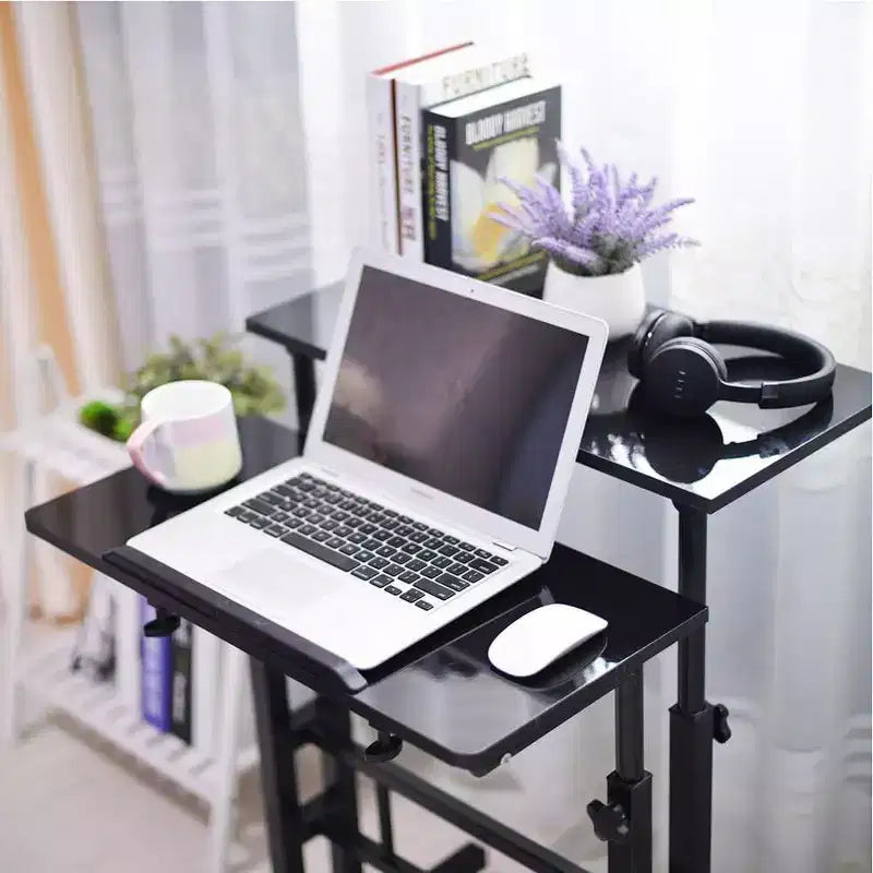 Adjustable Height Mobile Standing Desk with Wheels