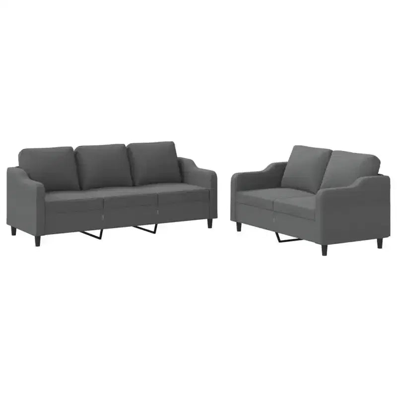 2-Piece Fabric Sofa Set with Cushions