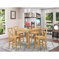 5-Piece Counter Height Dining Set with Pub Table and Bar Stools