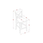 5-Piece Counter Height Dining Set with Pub Table and Bar Stools