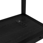 Lit superposé en métal Queen sur Twin XL avec bureau, étagères, lumières LED et ports USB, convertible en canapé, noir