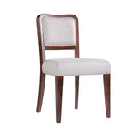 Lot de 2 chaises de salle à manger rembourrées avec cadre en bois, sans accoudoirs