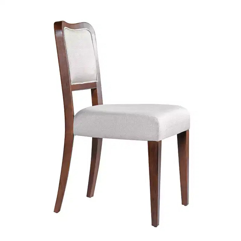 Set of 2 Upholstered Dining Chairs with Wood Frame, Armless