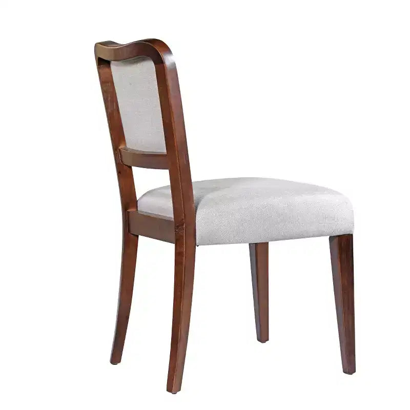 Set of 2 Upholstered Dining Chairs with Wood Frame, Armless