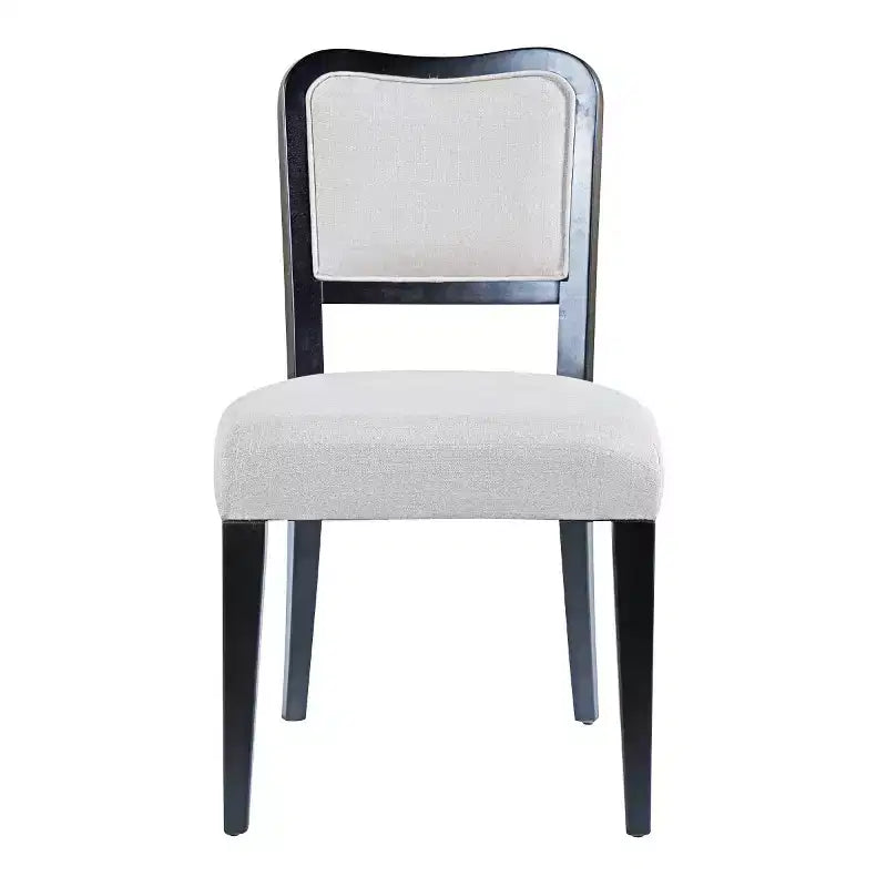 Set of 2 Upholstered Dining Chairs with Wood Frame, Armless