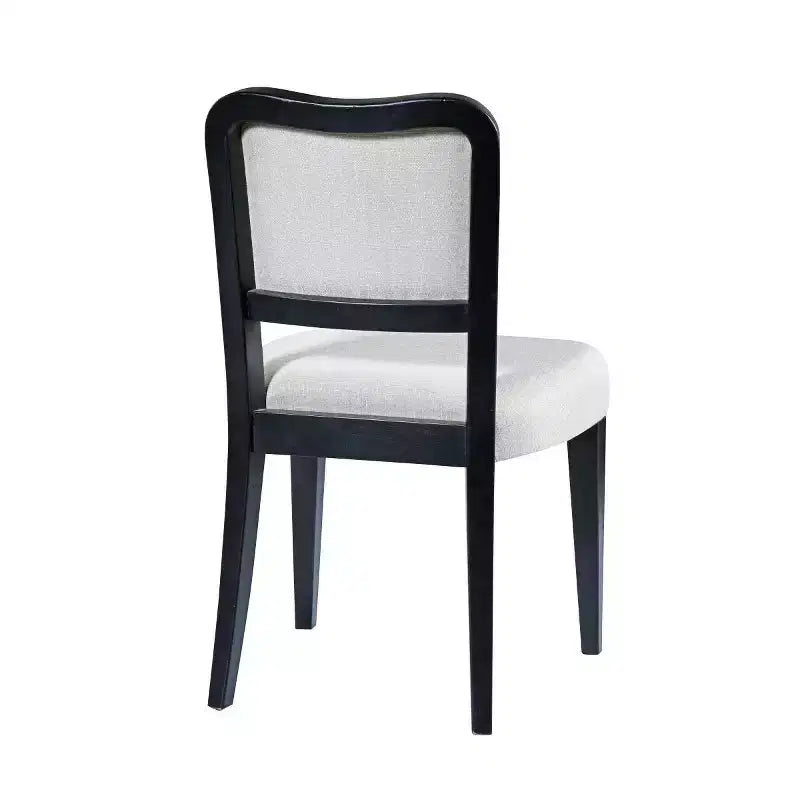 Set of 2 Upholstered Dining Chairs with Wood Frame, Armless