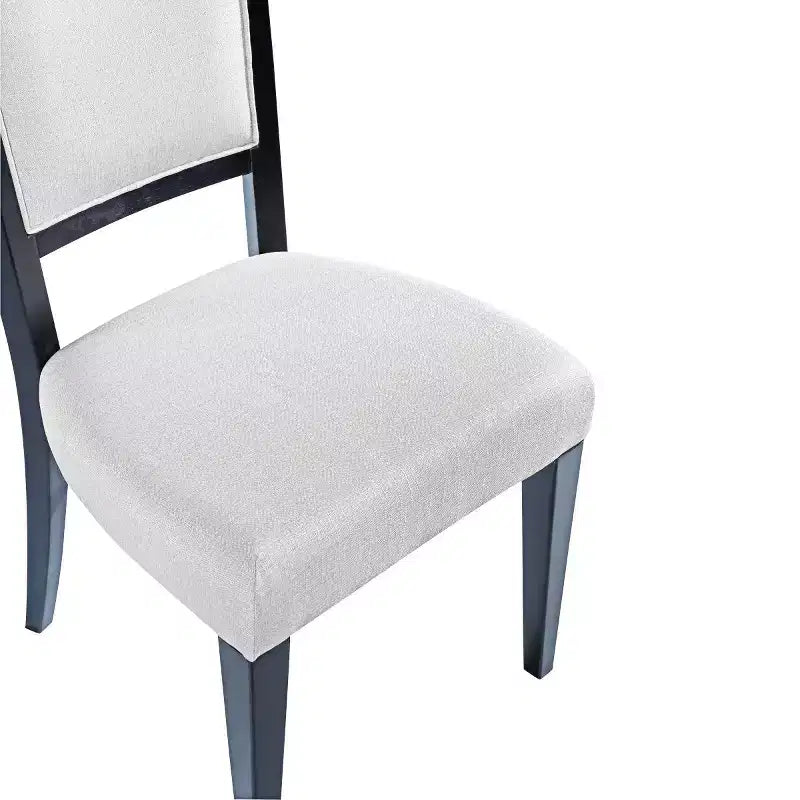 Set of 2 Upholstered Dining Chairs with Wood Frame, Armless