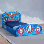 Lit double rembourré pour enfants avec tête de lit imprimée