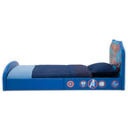 Lit double rembourré pour enfants avec tête de lit imprimée