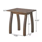 Table d'appoint d'extérieur en bois d'acacia, table de chevet moderne pour patio, jardin, bord de piscine