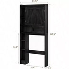 Meuble de rangement pour WC avec porte coulissante