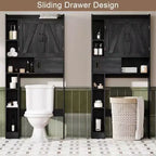 Meuble de rangement pour WC avec porte coulissante
