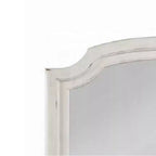 Miroir mural de commode avec verre biseauté, 38x47, cadre en bois blanc antique