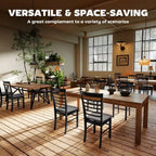 Lot de 2 chaises de salle à manger, chaises de cuisine rembourrées avec cadre en bois d'hévéa