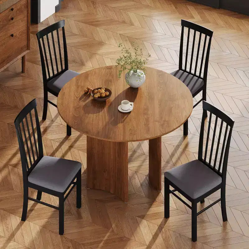 Dining Chairs Set of 2, Upholstered Kitchen Chairs with Rubber Wood Frame