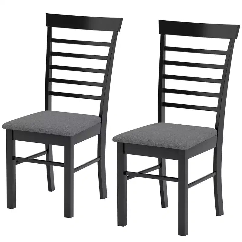 Dining Chairs Set of 2, Upholstered Kitchen Chairs with Rubber Wood Frame