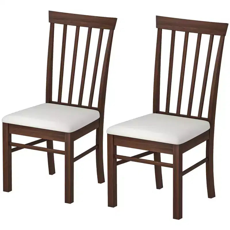 Dining Chairs Set of 2, Upholstered Kitchen Chairs with Rubber Wood Frame