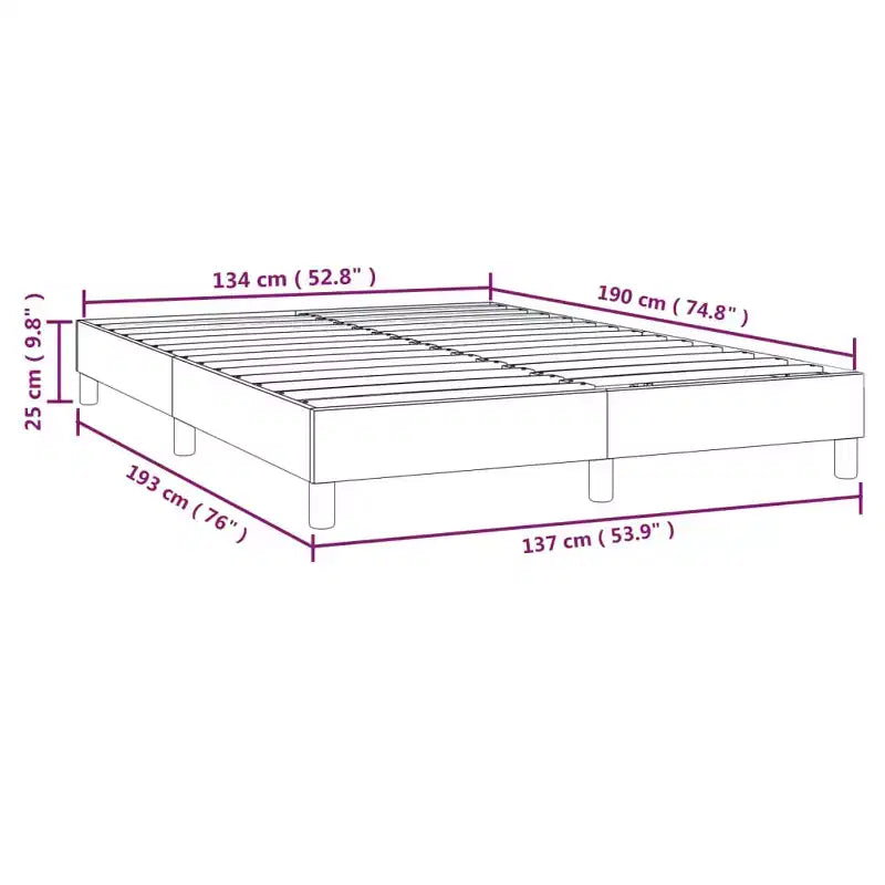 Full Size Platform Bed Frame with Fabric Upholstery